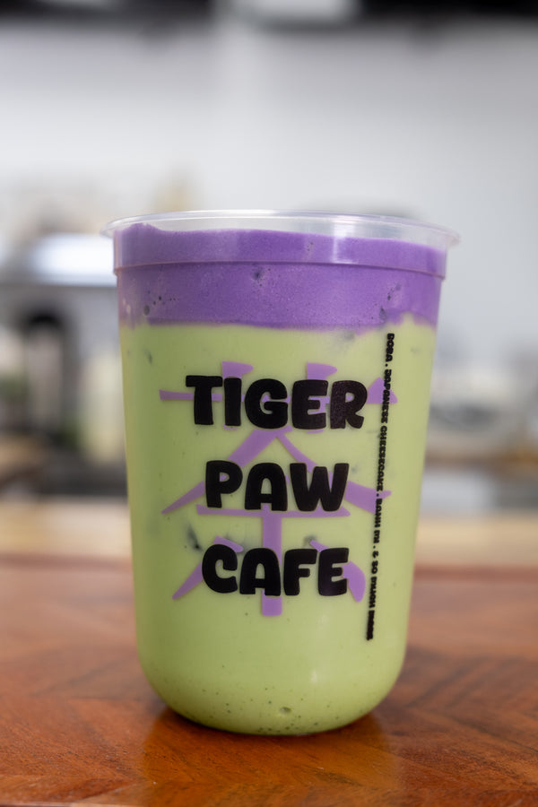 Matcha Ube Cream Latte